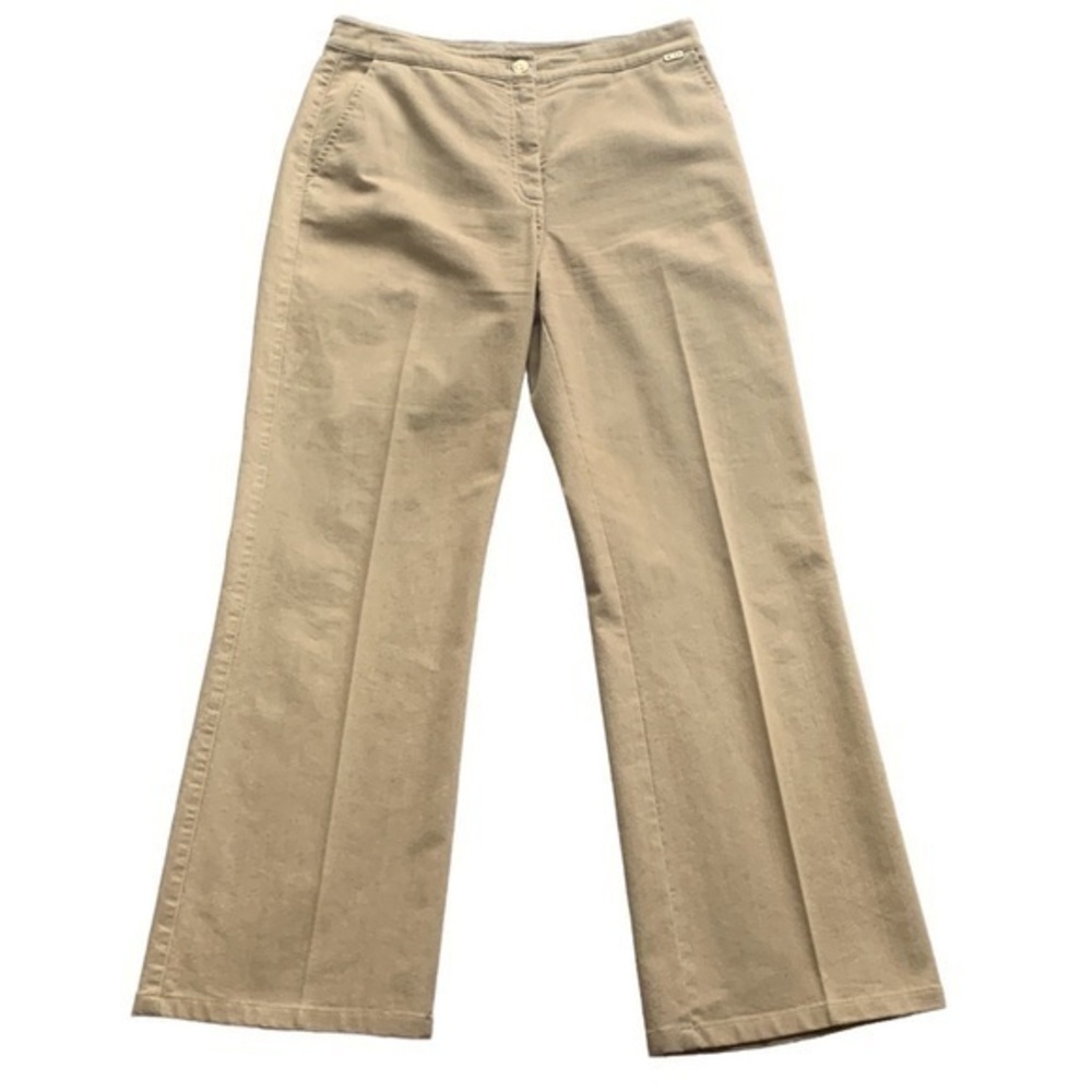 St. John Sport By Marie Gray Wide Leg Tan Pants Sz 12